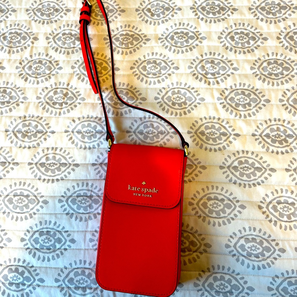 Kate Spade cross body bag in vibrant orange